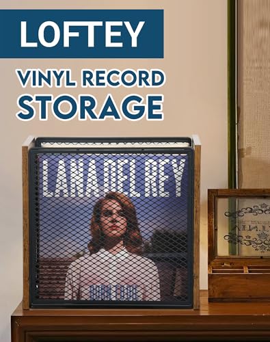 LOFTEY Stackable VINYL Storage Box, Classic Brown for 50-60 Albums