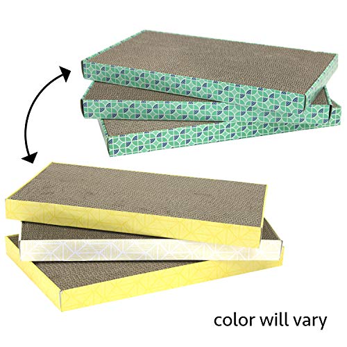 Kitty City XL 3 Pack Scratchers with Door Clips & Protectors